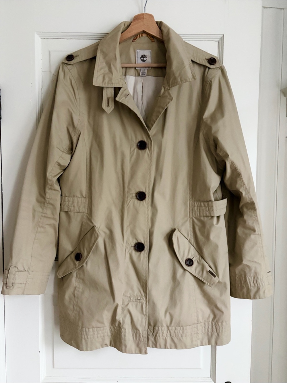 Timberland Earthkeepers responsibly made Beige/Tan Trench Coat single breasted L